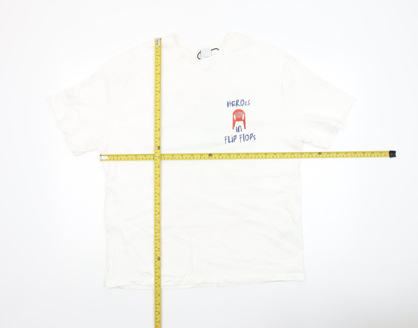 Womens UK Size L Bershka White Basic T-Shirt
