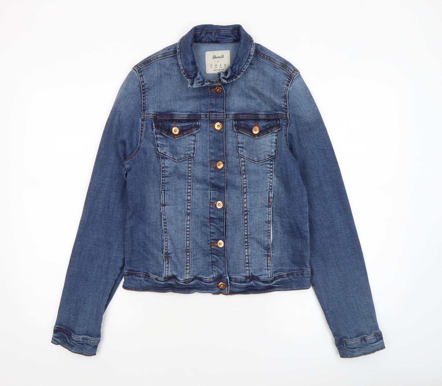 Womens UK Size 12 Denim Co. Blue Basic Jacket