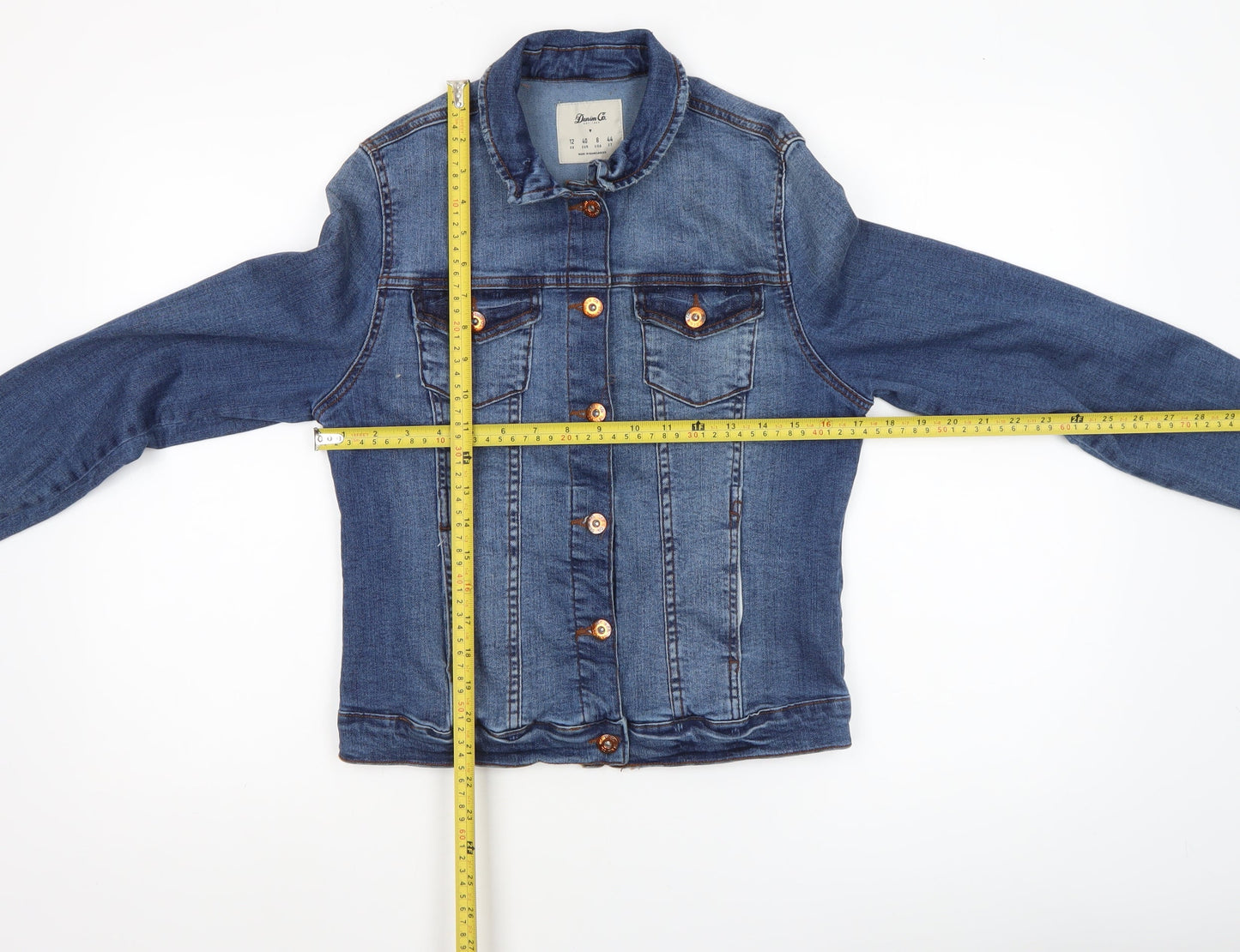 Womens UK Size 12 Denim Co. Blue Basic Jacket