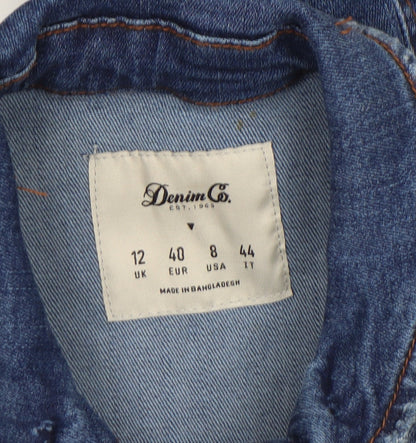 Womens UK Size 12 Denim Co. Blue Basic Jacket