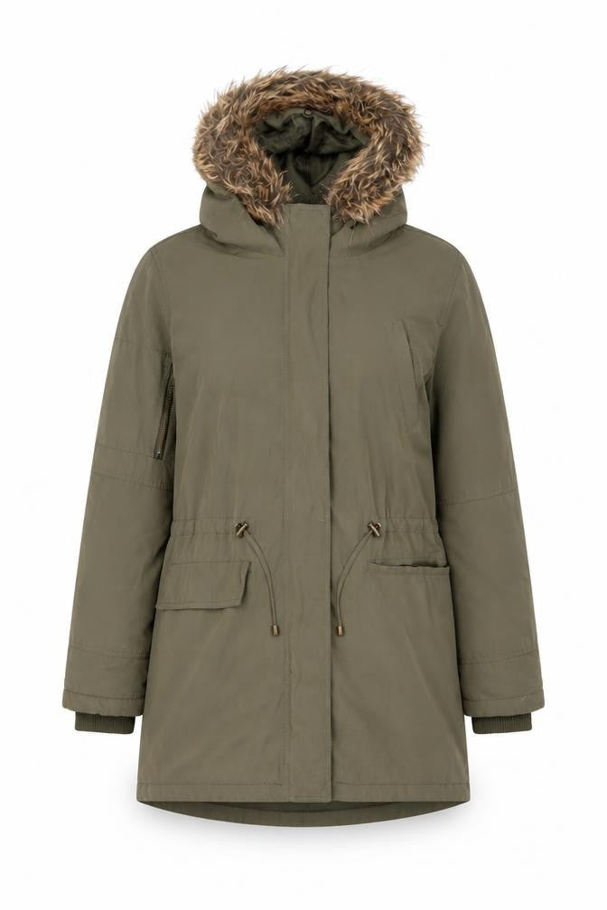Womens UK Size S Oasis Green Parka Coat