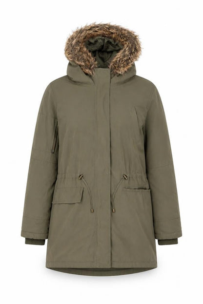 Womens UK Size S Oasis Green Parka Coat