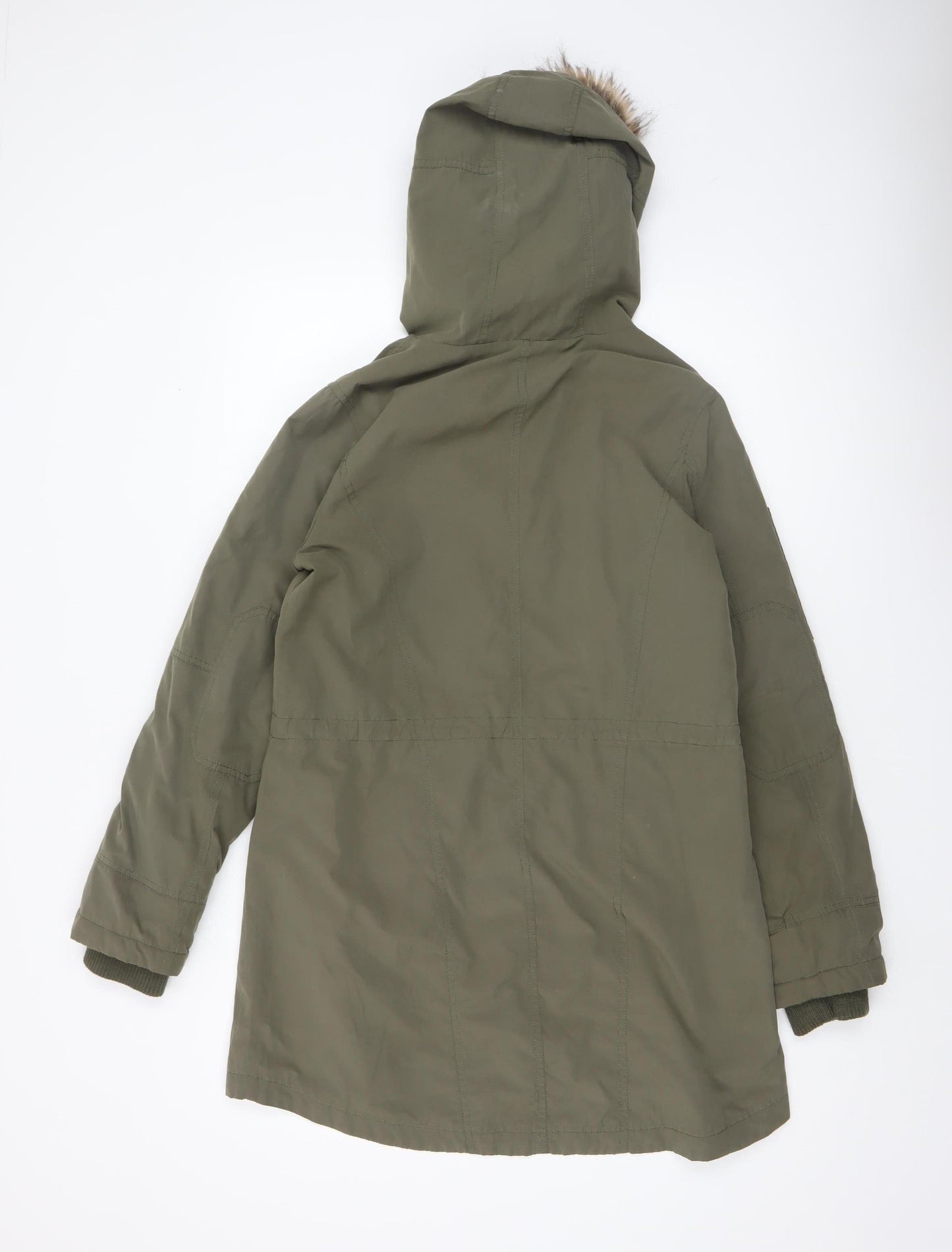 Womens UK Size S Oasis Green Parka Coat