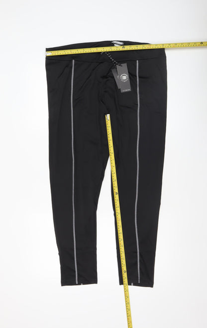 Threadbare Women Black Size 20 Leggings Fitness Activewear