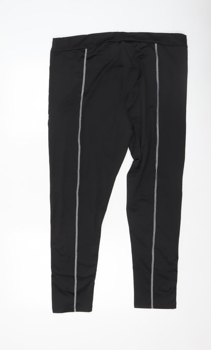 Threadbare Women Black Size 20 Leggings Fitness Activewear