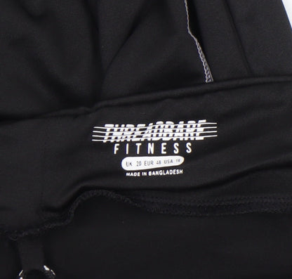 Threadbare Women Black Size 20 Leggings Fitness Activewear