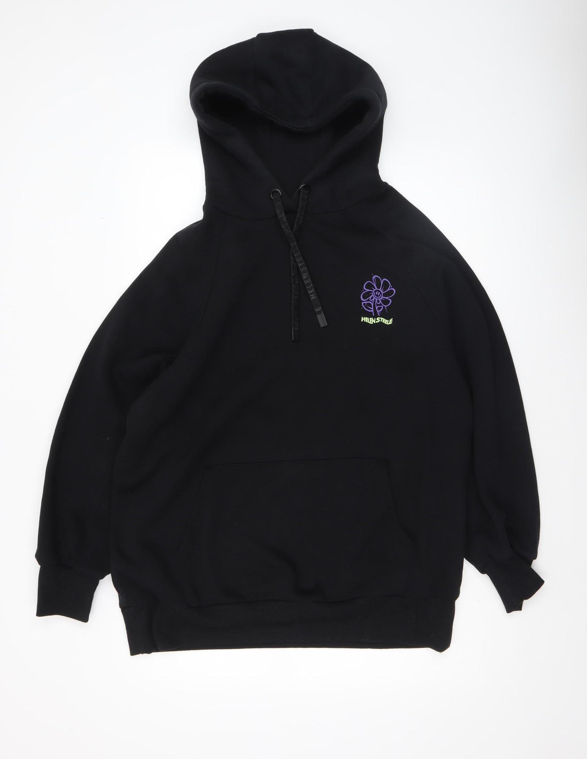 Dunnes Women's Black Medium Pullover Hoodie Graphic Print