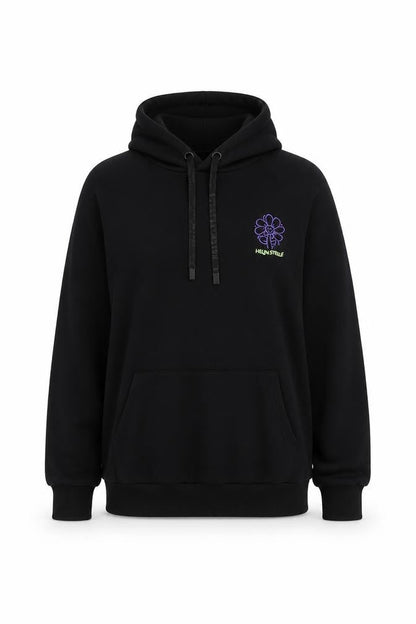 Dunnes Women's Black Medium Pullover Hoodie Graphic Print