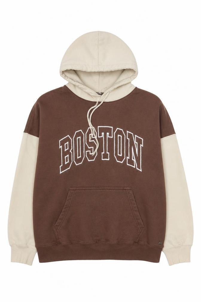 Teens UK Size S Pull&Bear Brown Pullover Hoodie