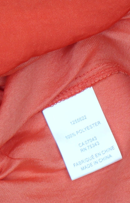 Womens UK Size 18 Plus Jones New York Orange Tunic Blouse