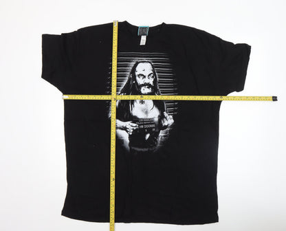 Too Fast Men’s Black 2XL Rock Graphic Print Cotton T-Shirt