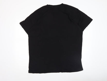Too Fast Men’s Black 2XL Rock Graphic Print Cotton T-Shirt