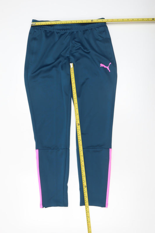 Mens UK Size M PUMA Regular Fit Jogger Blue Trousers