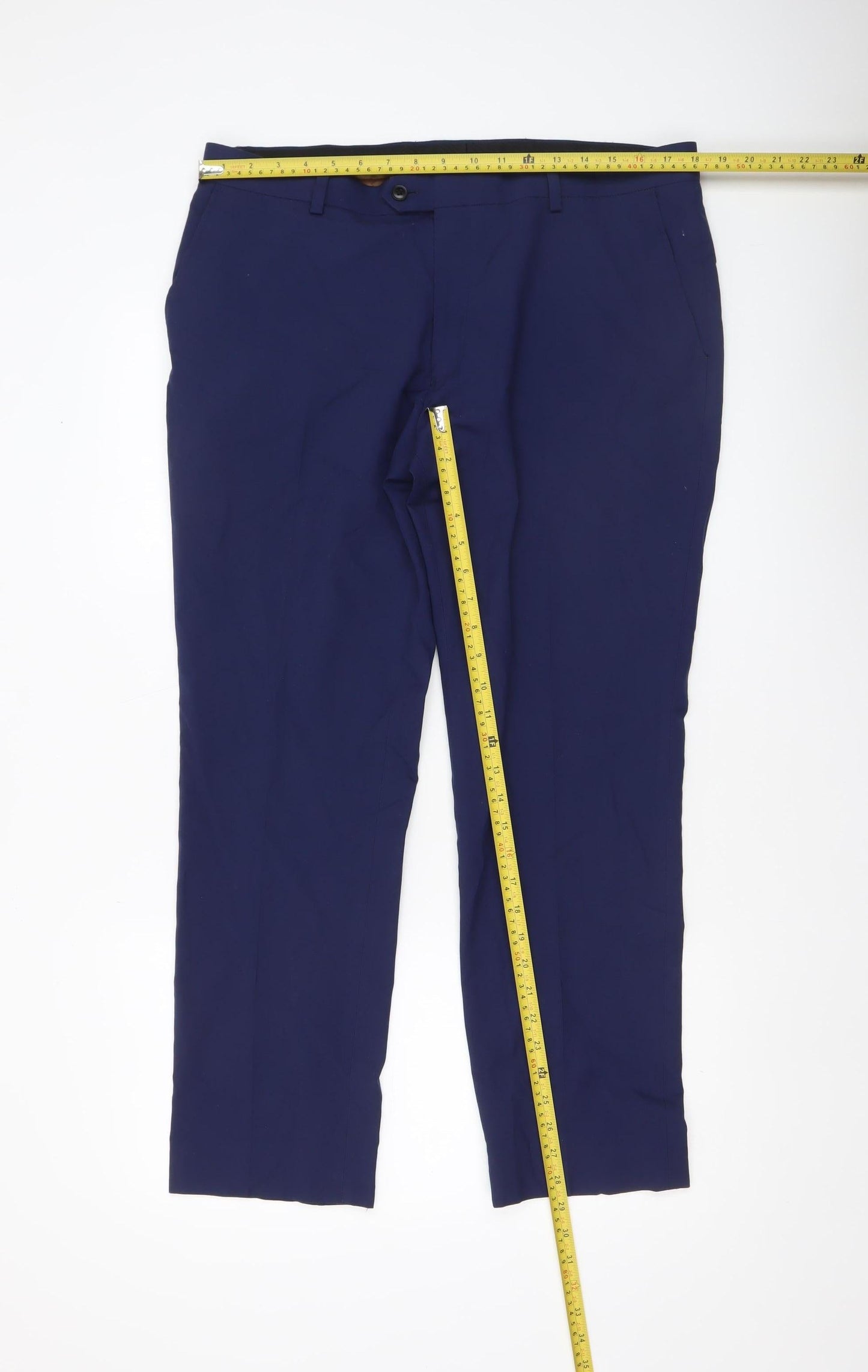 Mens UK Size L NEXT Regular Fit Dress Pants Blue Trousers