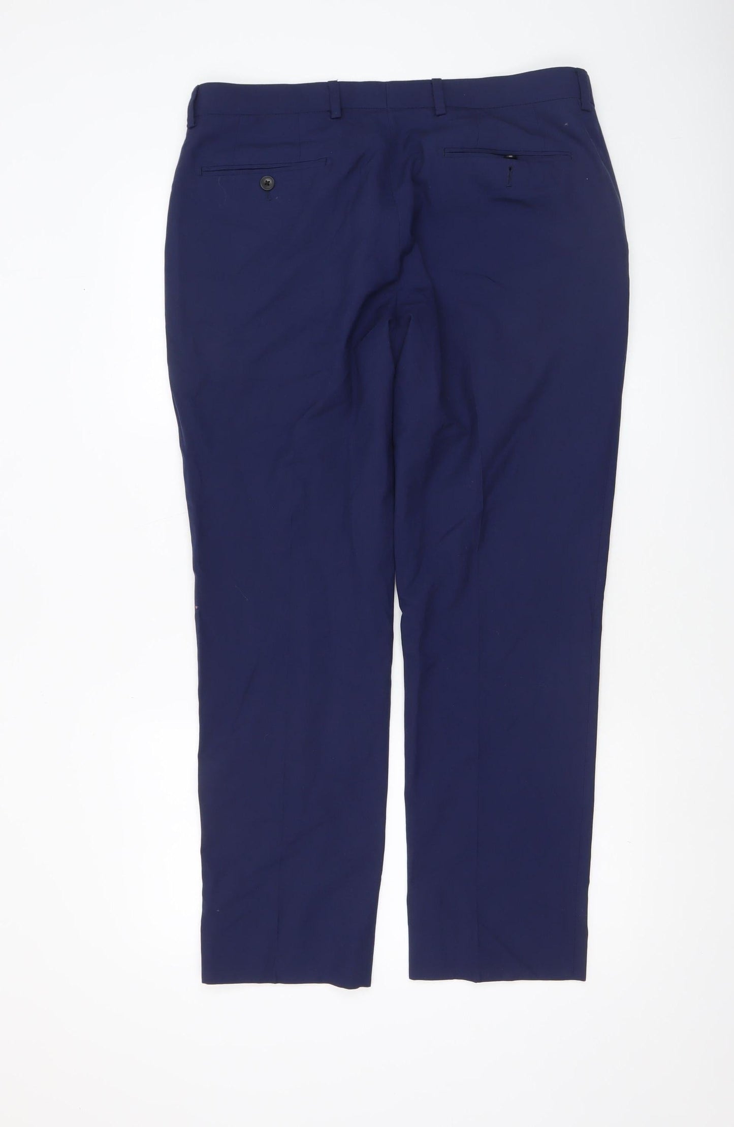 Mens UK Size L NEXT Regular Fit Dress Pants Blue Trousers