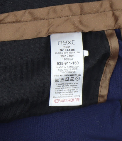 Mens UK Size L NEXT Regular Fit Dress Pants Blue Trousers