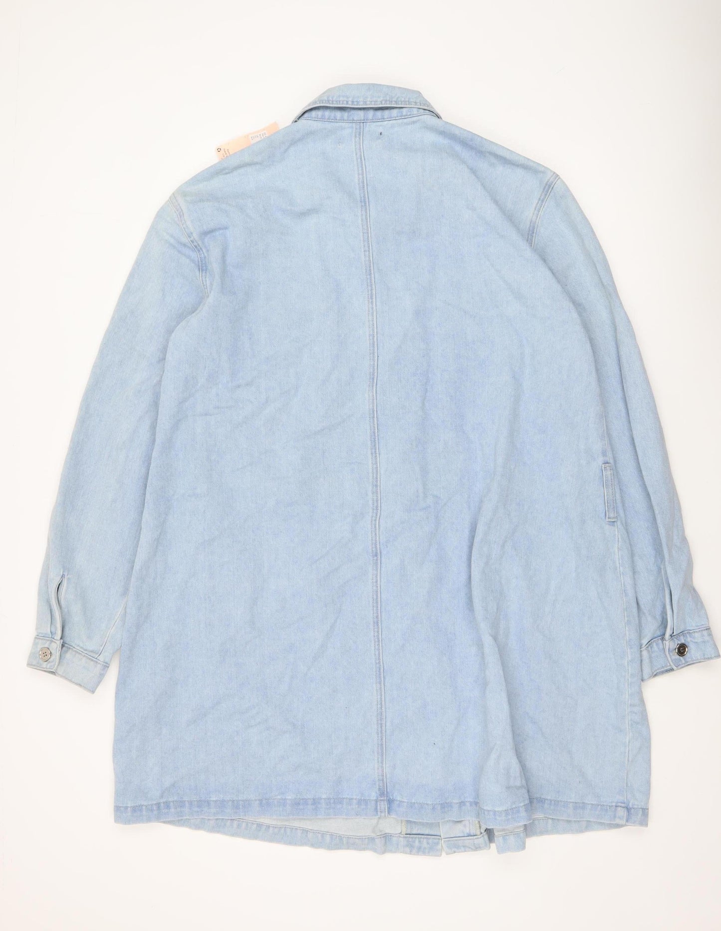 Missguided Plus Women’s Blue Denim Long Trench Coat UK 22