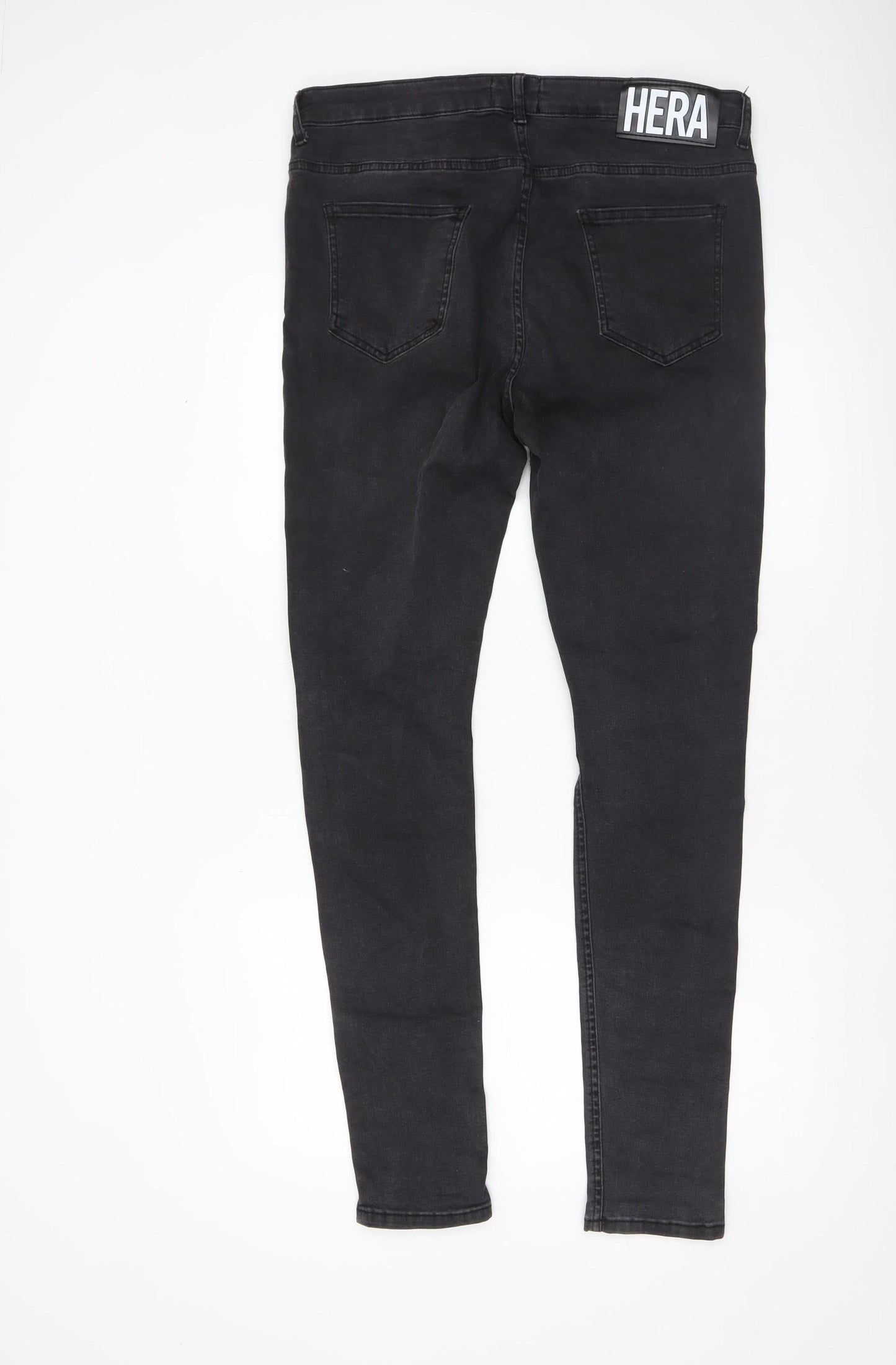 Mens UK Size L Hera Slim Fit Skinny Black Jeans