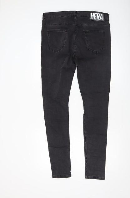Mens UK Size L Hera Slim Fit Skinny Black Jeans