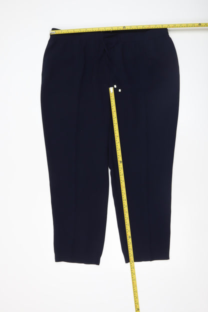 Womens UK Size 18 Dunnes Regular Fit CasualTravelWorkwear Blue Trousers