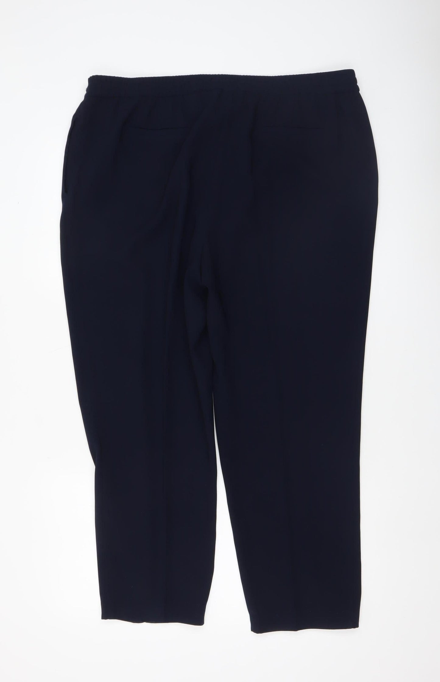 Womens UK Size 18 Dunnes Regular Fit CasualTravelWorkwear Blue Trousers