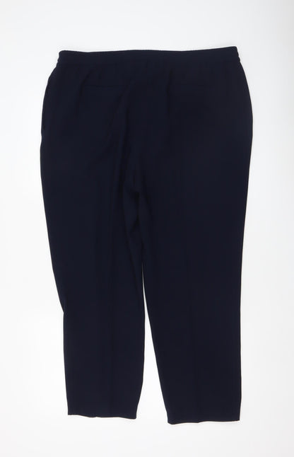 Womens UK Size 18 Dunnes Regular Fit CasualTravelWorkwear Blue Trousers