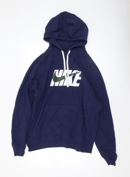 Mens UK Size M Nike Blue Pullover Hoodie