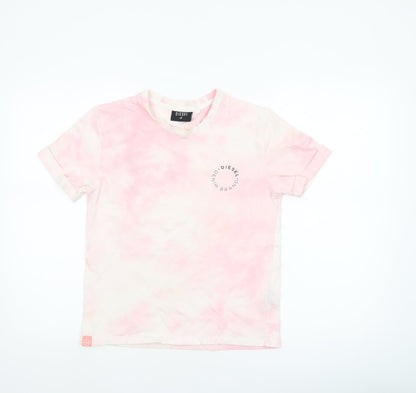 Womens UK Size XS Diesel Pink Basic T-Shirt