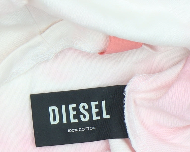 Womens UK Size XS Diesel Pink Basic T-Shirt