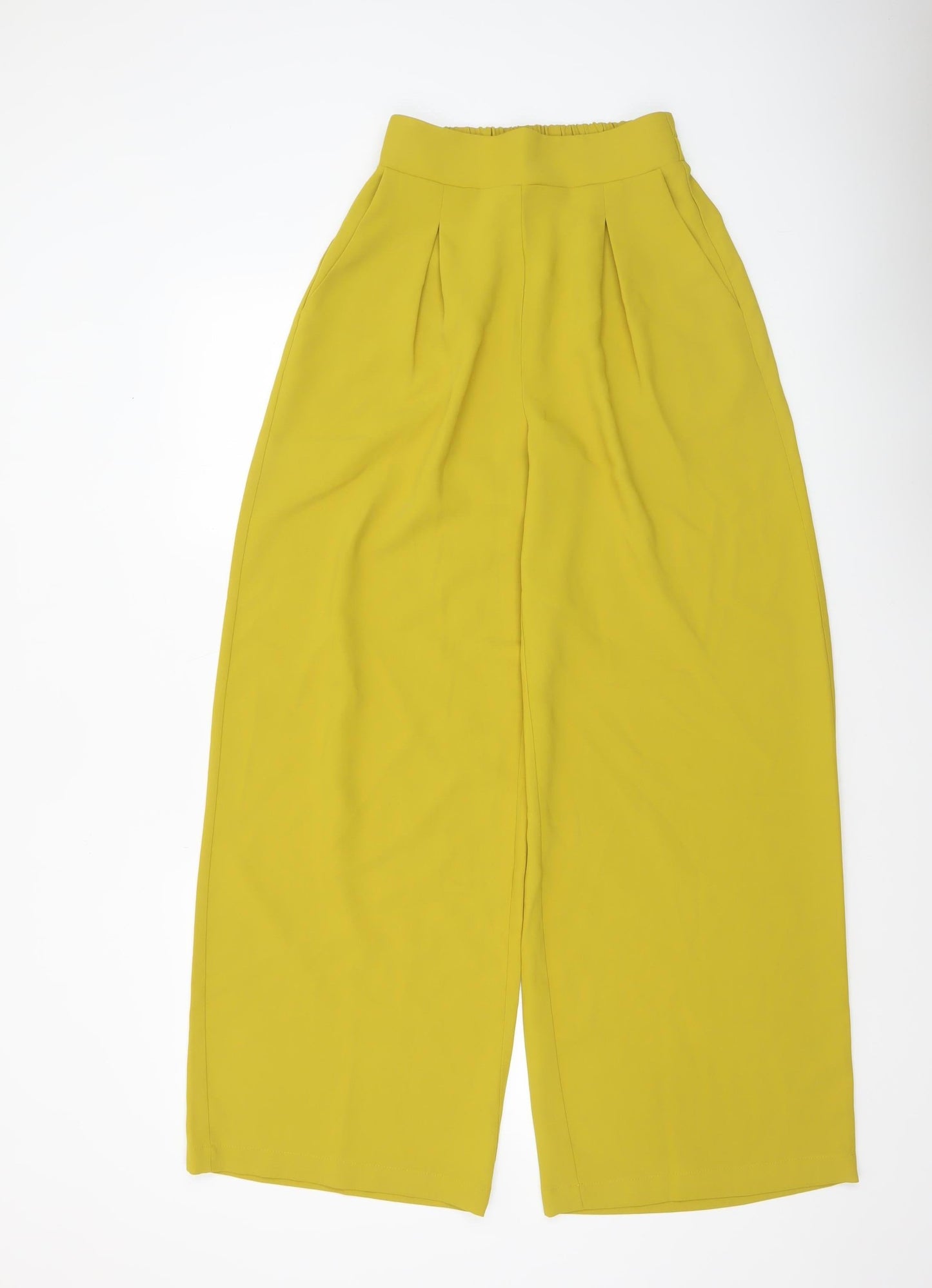 Womens UK Size 6 Another Sunday Relaxed Fit Cropped Yellow Trousers