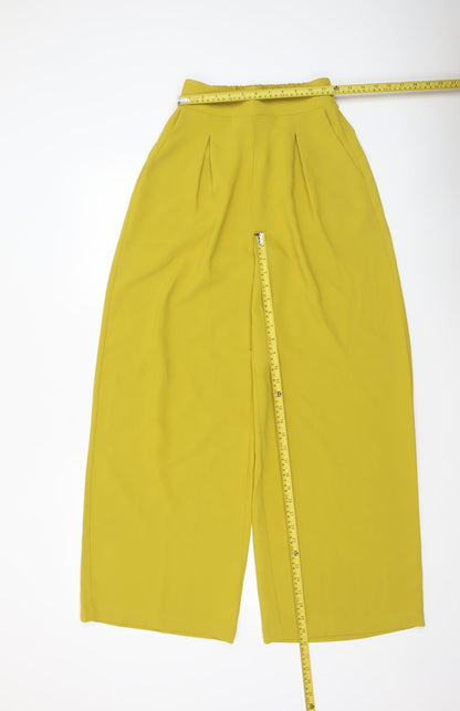 Womens UK Size 6 Another Sunday Relaxed Fit Cropped Yellow Trousers