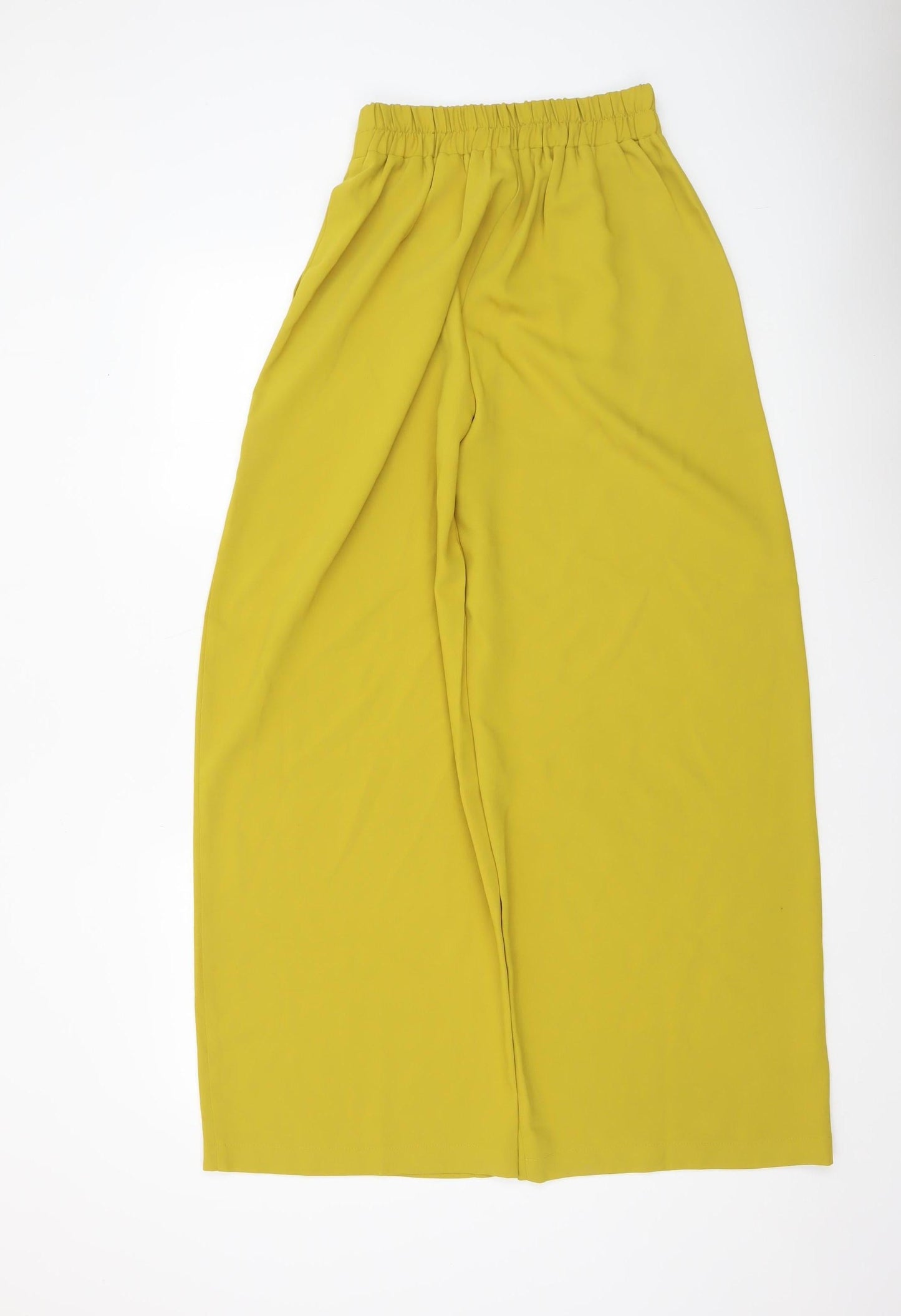 Womens UK Size 6 Another Sunday Relaxed Fit Cropped Yellow Trousers