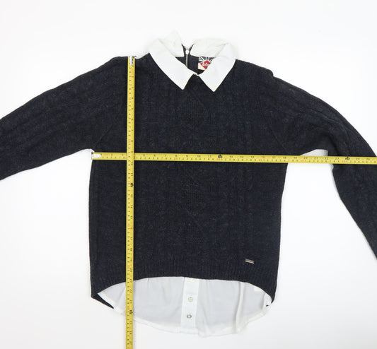 Womens UK Size 12 Lee Cooper Blue Pullover Jumper