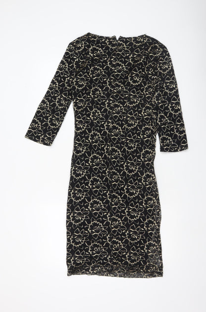 Kaliko Women's Black Floral Bodycon Lace Dress Size 8