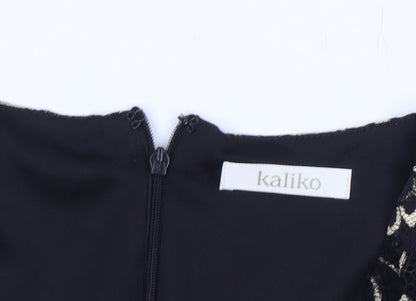 Kaliko Women's Black Floral Bodycon Lace Dress Size 8