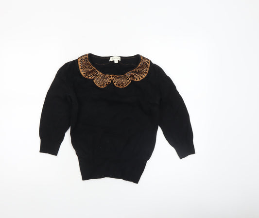 Womens UK Size S Monsoon Black Pullover Jumper