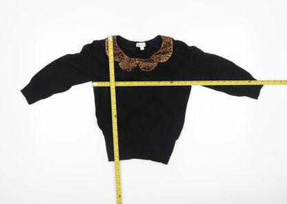 Womens UK Size S Monsoon Black Pullover Jumper