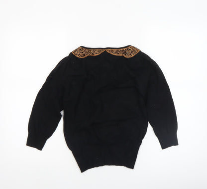 Womens UK Size S Monsoon Black Pullover Jumper