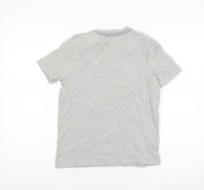 Adidas Boys Grey T-Shirt Size 8/10 The Go-To Tee Crew Neck Casual Top