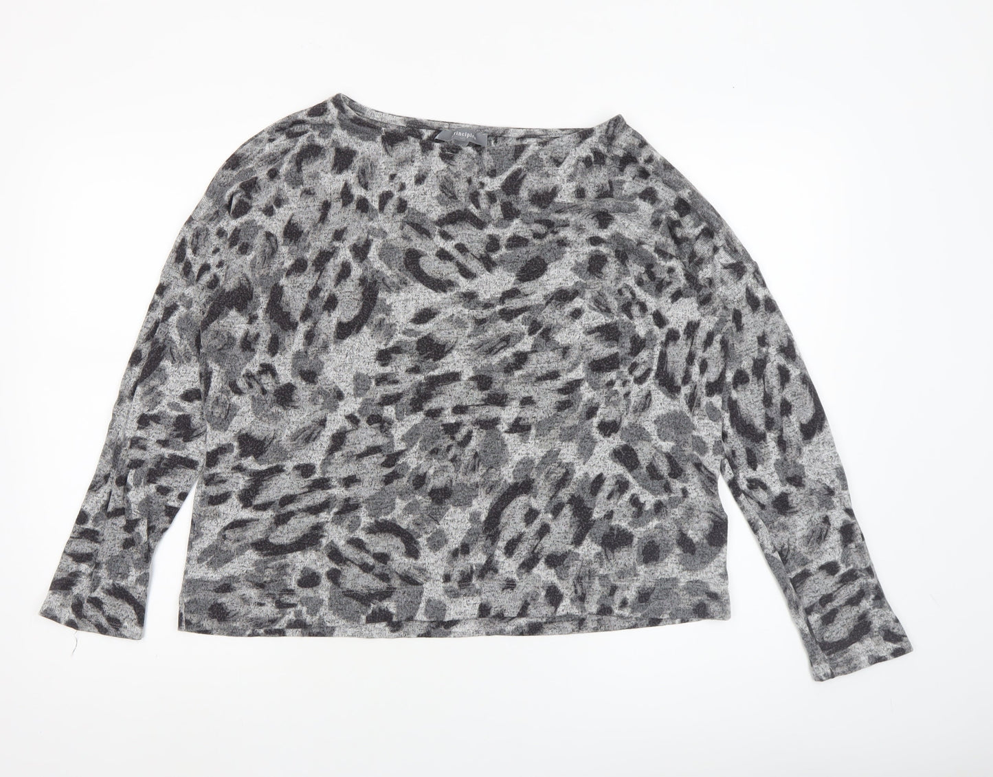 Womens UK Size 14 Principles Grey Basic Blouse