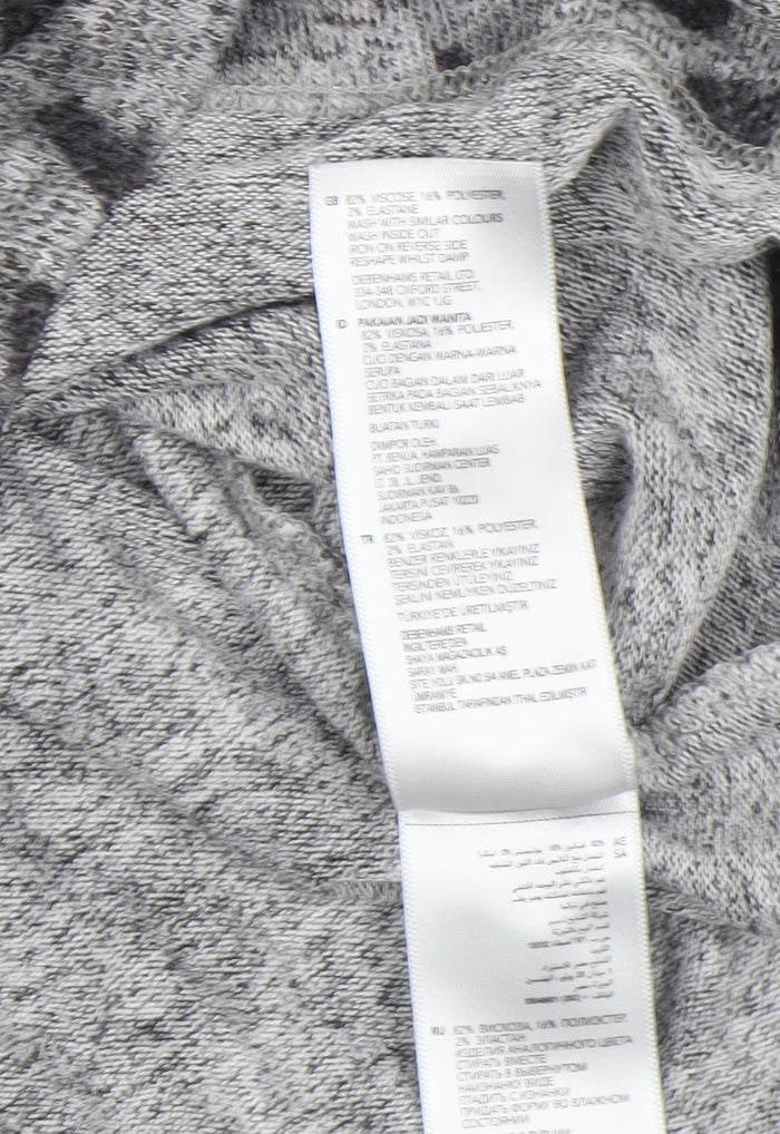 Womens UK Size 14 Principles Grey Basic Blouse
