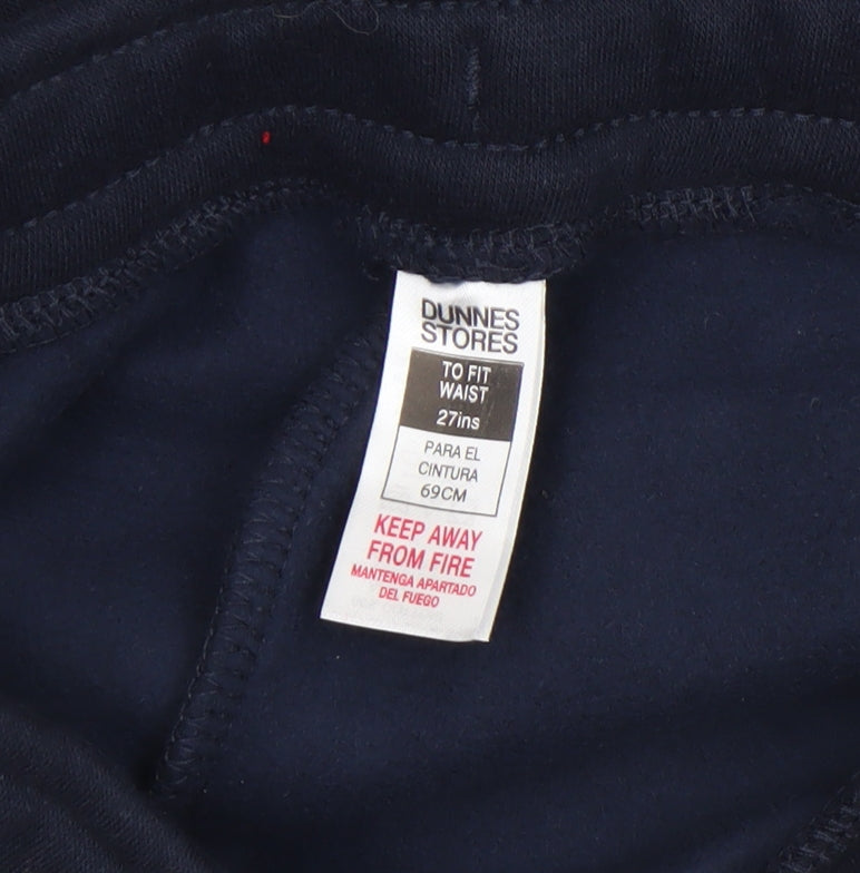 Dunnes Stores Boys Blue Cargo Shorts 27in Elastic Waist Casual Summer