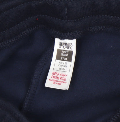 Dunnes Stores Boys Blue Cargo Shorts 27in Elastic Waist Casual Summer