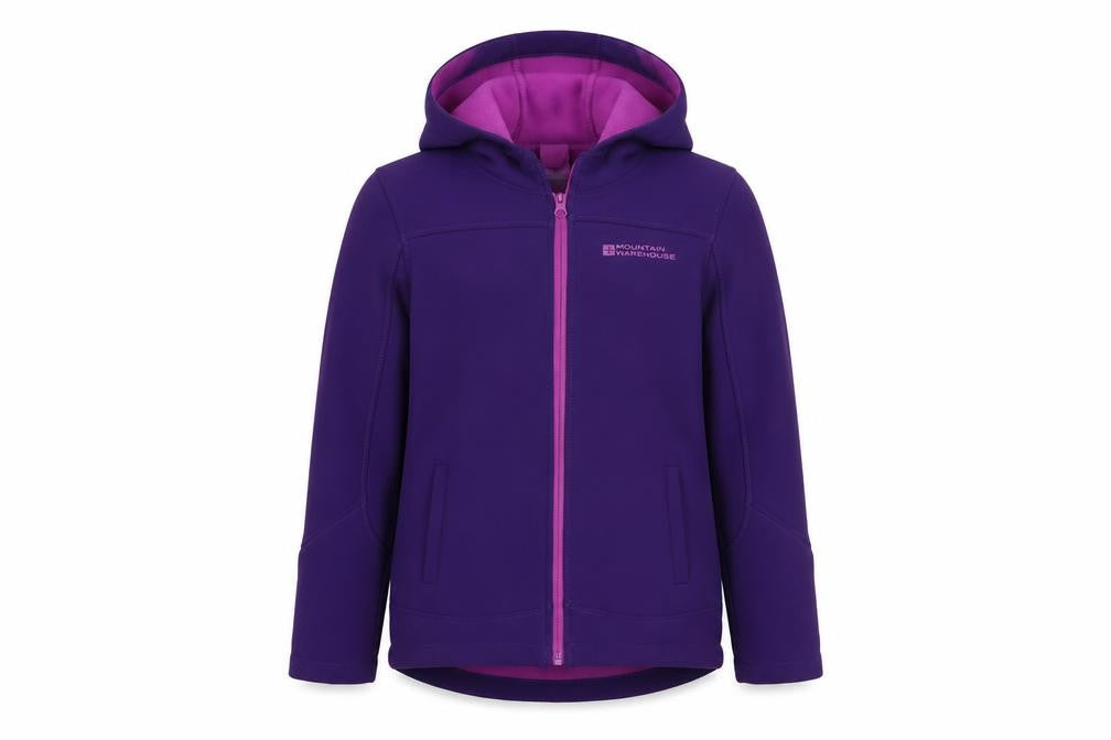 Girls UK Size 7-8 Years Mountain Warehouse Purple Soft Shell