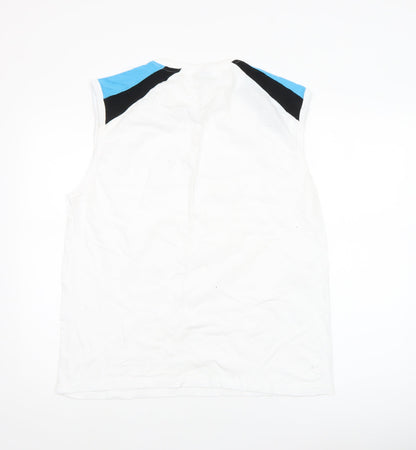 Roly Men’s White Colourblock Sleeveless Casual Top XL