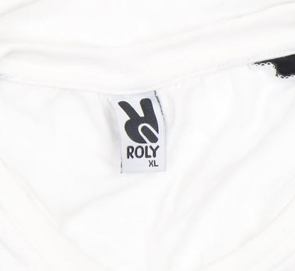 Roly Men’s White Colourblock Sleeveless Casual Top XL