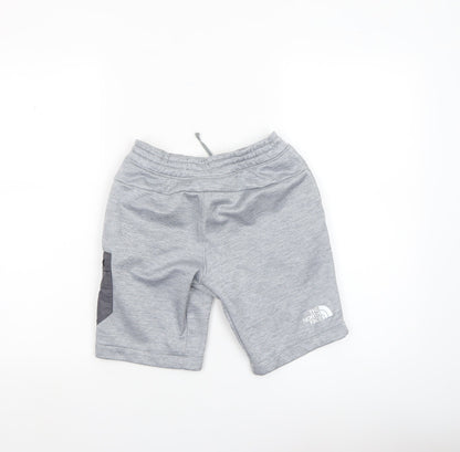 The North Face Boys Grey Fleece Sweat Shorts Size L Activewear