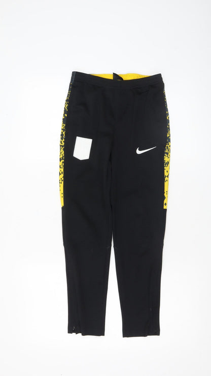 Boys UK Size 10-12 Years Nike Regular Fit Jogger Black Trousers