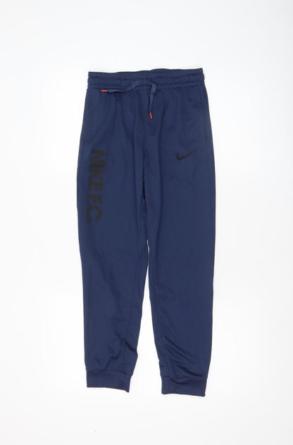 Nike Boys Blue Dri-FIT Jogger Trousers 13-14 Years Football Pants