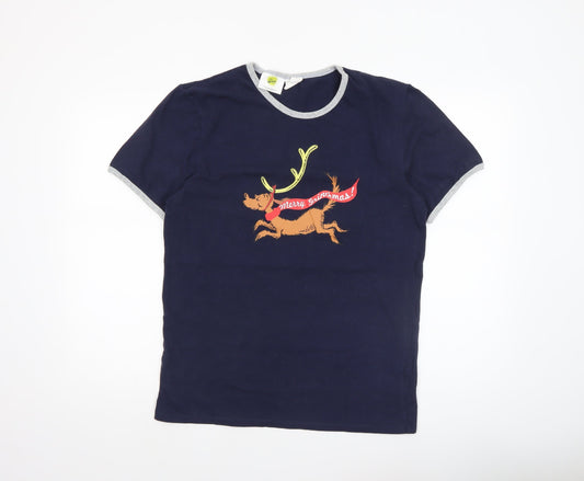 Mens UK Size S Cotton On Blue  T-Shirt